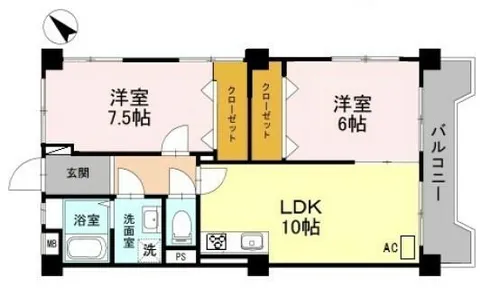 ロイヤルハイツ木戸【1階】の間取り