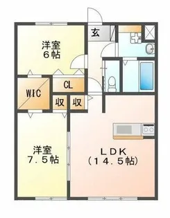 Flora若狭【1階】の間取り