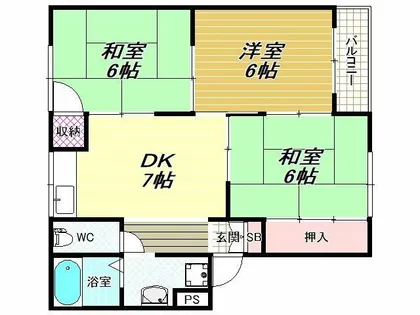 松井ニューハイツ【3階】の間取り