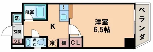 クレイドル西田辺【2階】の間取り