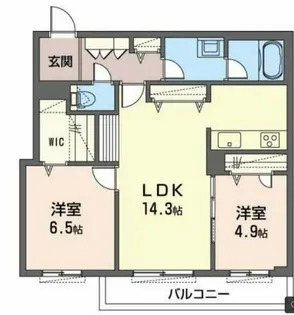 クロスウェル【205号室】の間取り