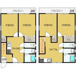 ザ ハウス オブ マダムジュエル B2棟【1階】の間取り