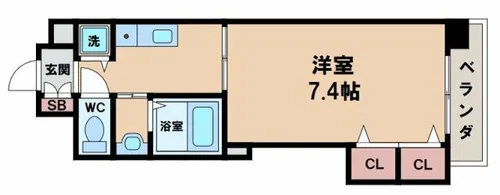 アンソレイユ天王寺北【3階】の間取り