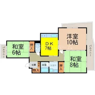 サンホワイト植田【1階】の間取り