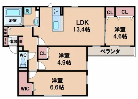 ダイヤモンドフジ天王寺東ゴールド【3階】の間取り