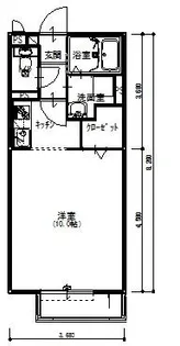 ヴィラタッツミー【1階】の間取り