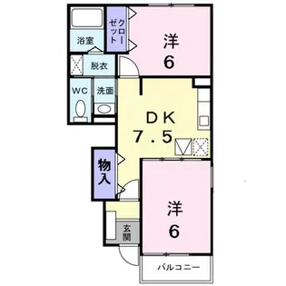 ケンブライト【0103号室】の間取り