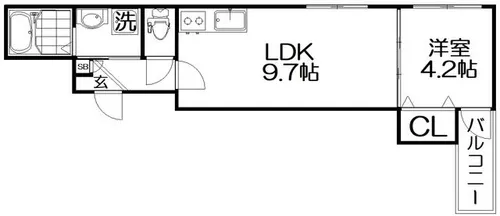 GRANDIR枚方公園【104号室】の間取り