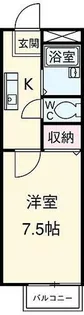 猪高台フルール【1階】の間取り