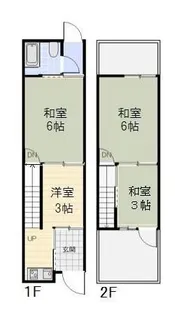 大阪府大阪市住之江区北島1丁目【テラスハウス】の間取り