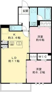 エスペランサⅡ【2階】の間取り