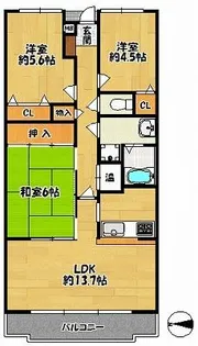 トーカンマンション新三田 C棟【305号室】の間取り