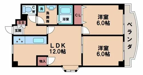 くすのきハイツ【2階】の間取り