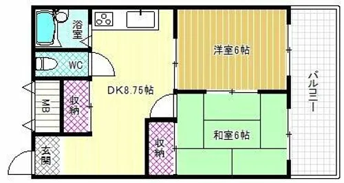 藤井寺プラザ【3階】の間取り