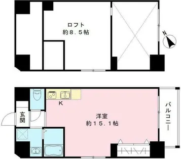 パークナードフィットなかもず【10階】の間取り