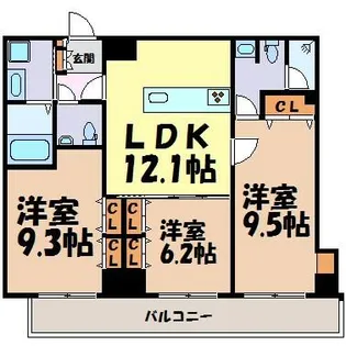 3LDKの間取り画像