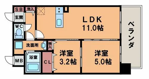 アール・オーハイム松崎町【4階】の間取り