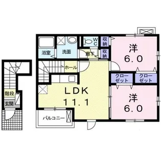 グレイスフル シャンティ 栗東市高野【2階】の間取り
