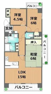 パードレ関目【805号室】の間取り