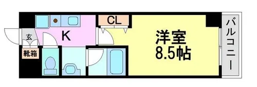 クレセールONE【2階】の間取り