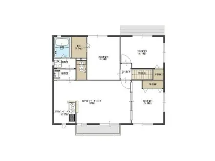 グラシュー プラージュ ミトマG棟【2階】の間取り