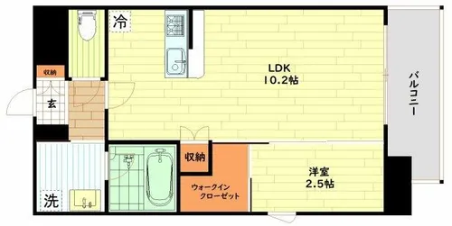 大阪府大阪市中央区農人橋2丁目【マンション】の間取り