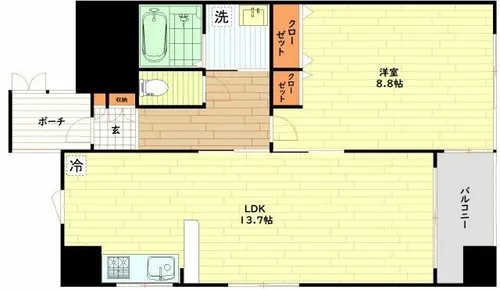 エルセレーノ九条【2階】の間取り