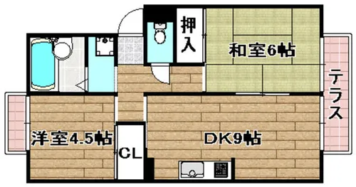 シャンポール・ド・高槻【1階】の間取り