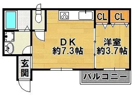 ハートフル三田Ⅱ【101号室】の間取り