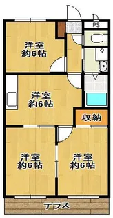 プリシェール藤原台【1階】の間取り