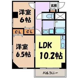 ウィル猫洞【1階】の間取り