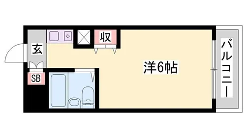 スカイコート姫路【220号室】の間取り