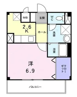 フォーリスト ヴィレッジ壱番館【0109号室】の間取り