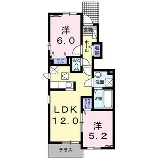 プラシード J.【0103号室】の間取り