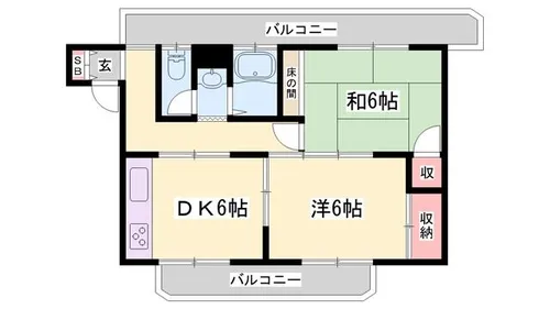 日山マンション【1-2号室】の間取り