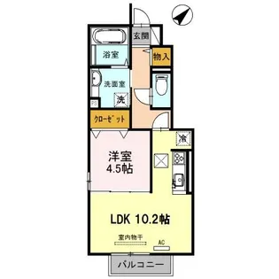 ボナール ヴィーブル3 守山市播磨田町【1階】の間取り