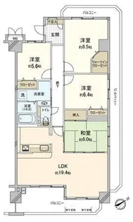 サントノーレ箱崎西【6階】の間取り