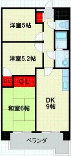 サンローゼ本城東【301号室】の間取り