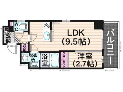 クラシアスタイル平尾駅前【402号室】の間取り