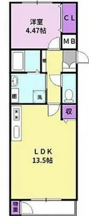 DCフラット【3階】の間取り