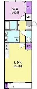 DCフラット【3階】の間取り
