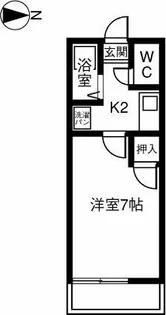 グリーンメゾンダコタ【208号室】の間取り