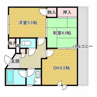 光栄ハイツ千里丘【1階】の間取り