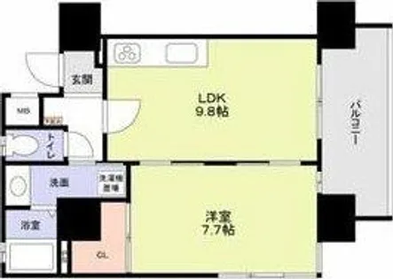 スタジオスクエア泉【8階】の間取り