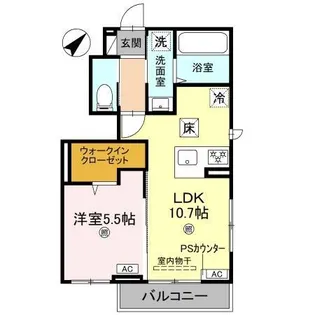 アミュレット ネクシアコート【1階】の間取り