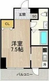 フロンティアタワー名駅南【6階】の間取り