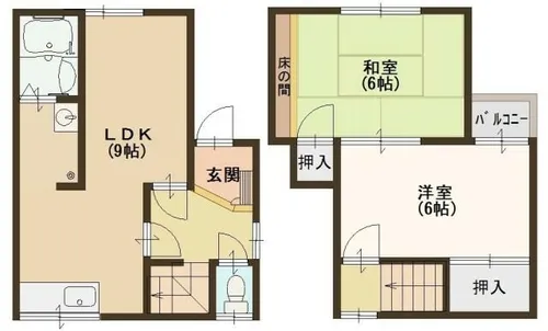 大阪府八尾市都塚1丁目【一戸建】の間取り