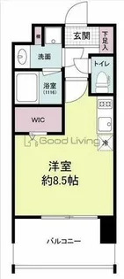 ブランシエスタ千早RJR【8階】の間取り