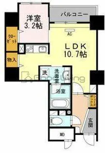 リーブル博多駅前【13階】の間取り