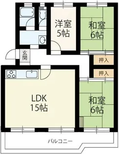 膳所ハイツ 8号棟【305号室】の間取り